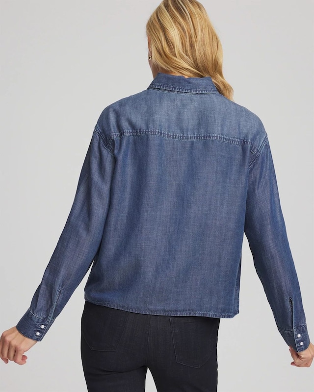 Embellished Tencel Collar Shirt - image 3
